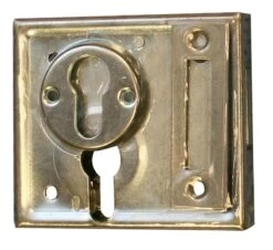 Opleg-kelderslot Voor PC / 60 Mm / L+R Bruikbaar / 2 Toeren / Incl. Rozet En Sluitplaat / Staal Verzinkt