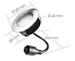 Easy Connect Led Grond Spot Blauw Ø 9,5CM -Tuingereedschap Winkel Easy Connect Led grond spot blauw O 95CM