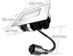 Easy Connect Led Grond Spot Blauw Rechthoek -Tuingereedschap Winkel Easy Connect Led grond spot blauw rechthoek 2