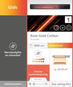Sunred Terrasverwarmer Royal Diamond Dark Wall 2500 -Tuingereedschap Winkel Extra information RD DARK Large