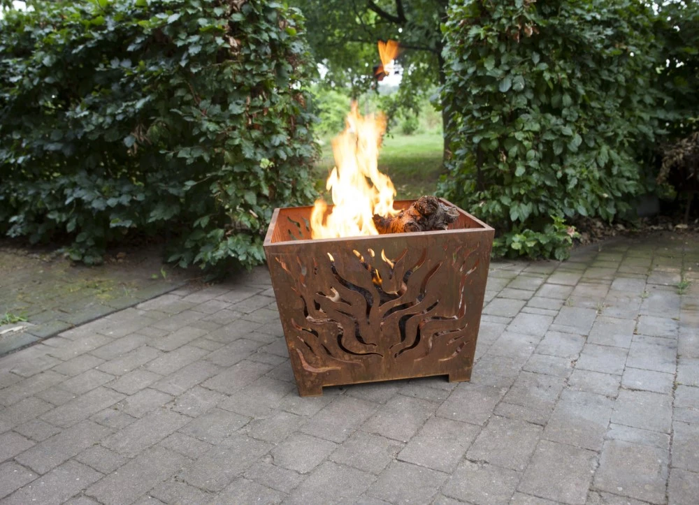 Esschert Vuurkorf Vierkant Roest M 5 Esschert Vuurkorf Vierkant Roest M - Afbeelding 3