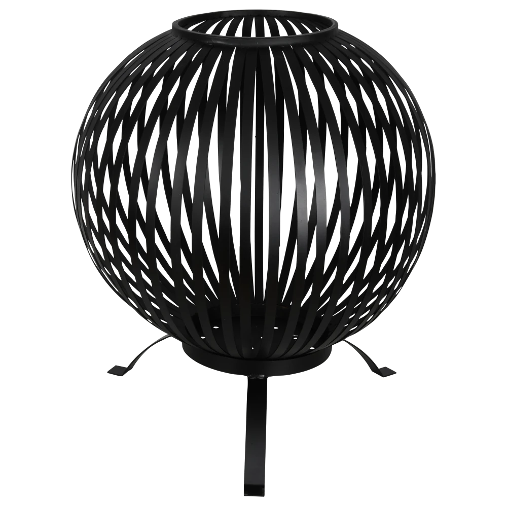 Esschert Vuurbal Strepen Laser Cut Zwart 4 Esschert Vuurbal Strepen Laser Cut Zwart - Afbeelding 2