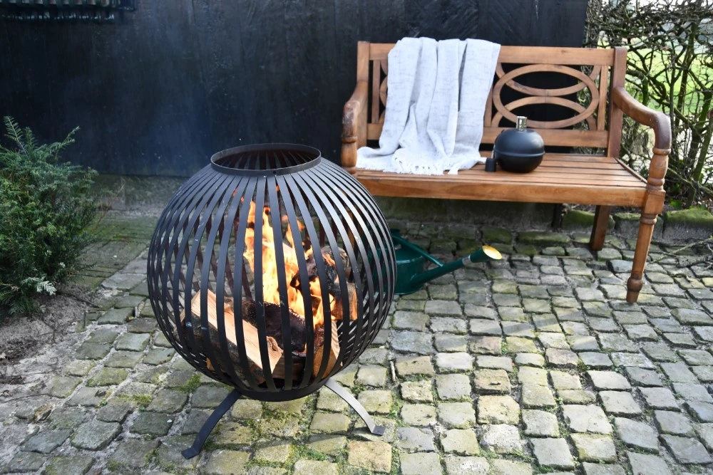 Esschert Vuurbal Strepen Laser Cut Zwart 8 Esschert Vuurbal Strepen Laser Cut Zwart - Afbeelding 6