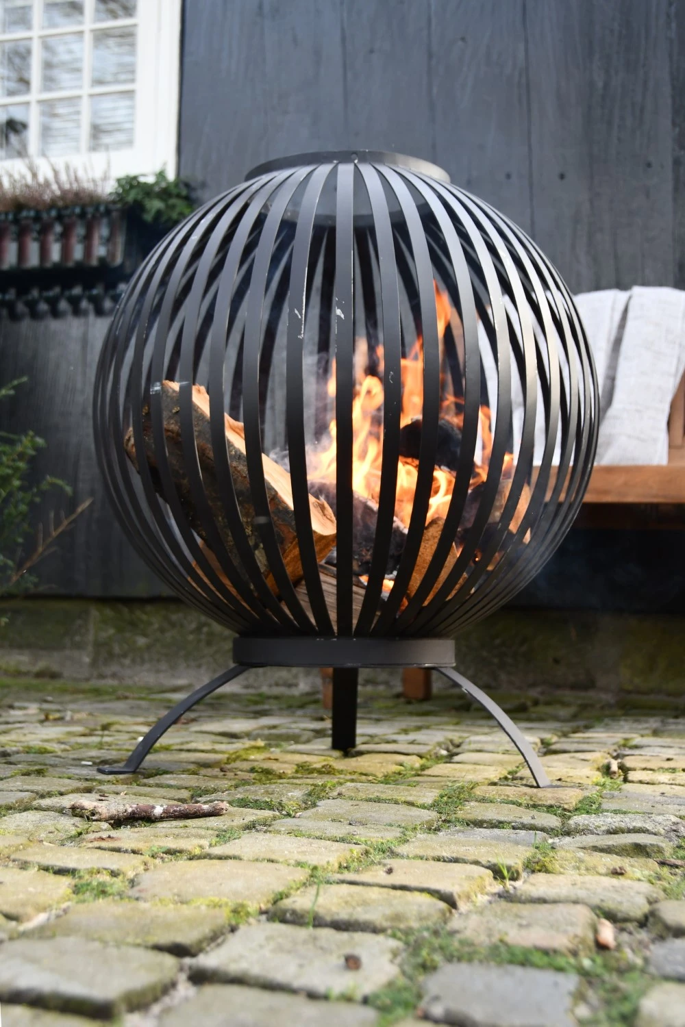 Esschert Vuurbal Strepen Laser Cut Zwart 12 Esschert Vuurbal Strepen Laser Cut Zwart - Afbeelding 10